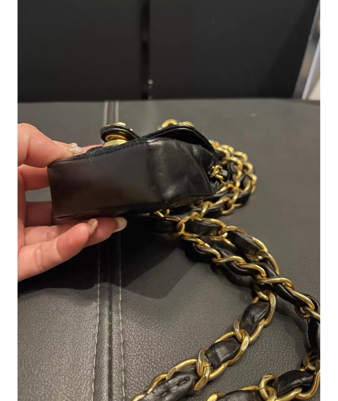 CHANEL Черная кожаная поясная сумка, фото 2