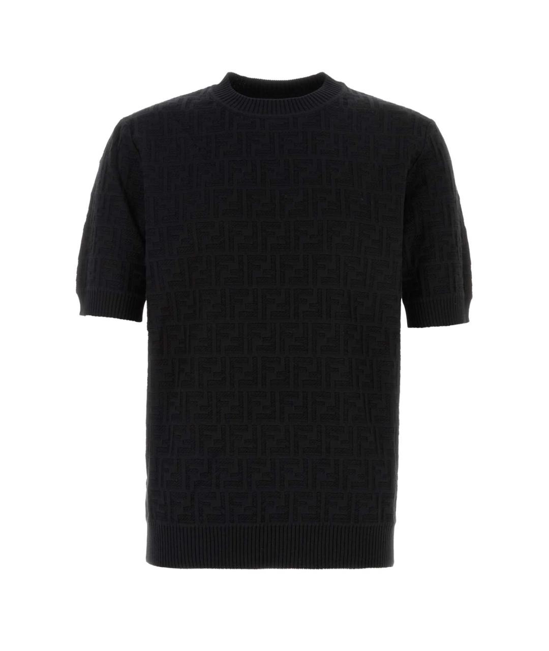FENDI Черный хлопковый джемпер / свитер, фото 1