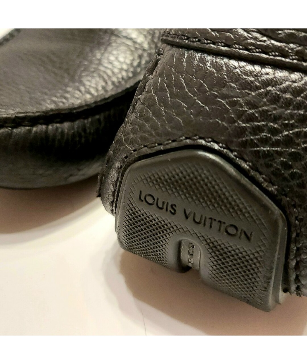 LOUIS VUITTON PRE-OWNED Черные кожаные мокасины, фото 6