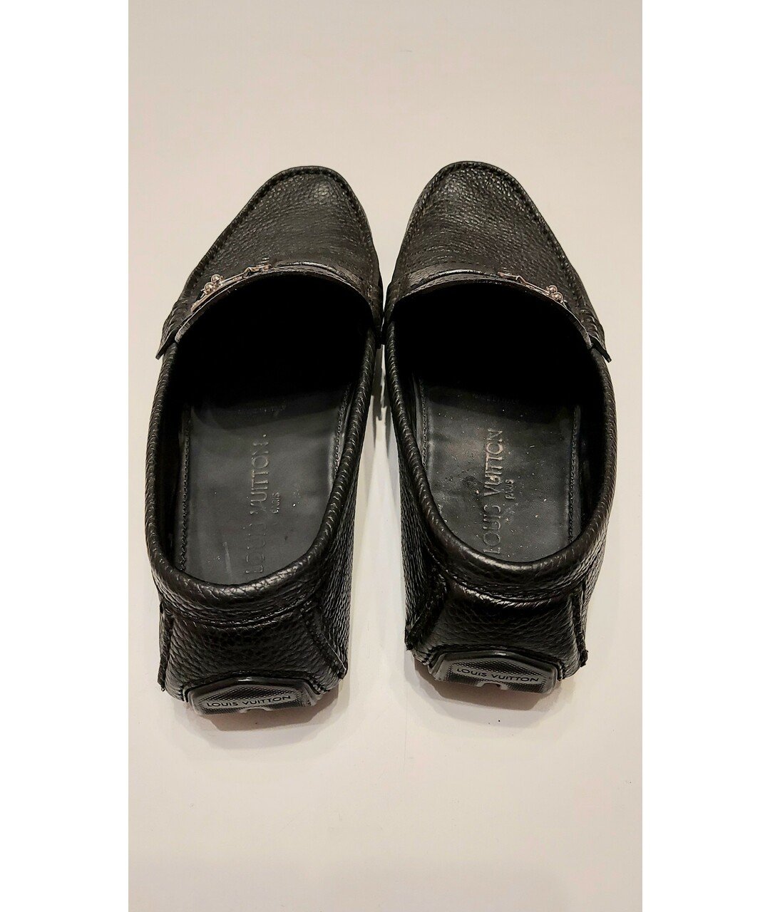 LOUIS VUITTON PRE-OWNED Черные кожаные мокасины, фото 3