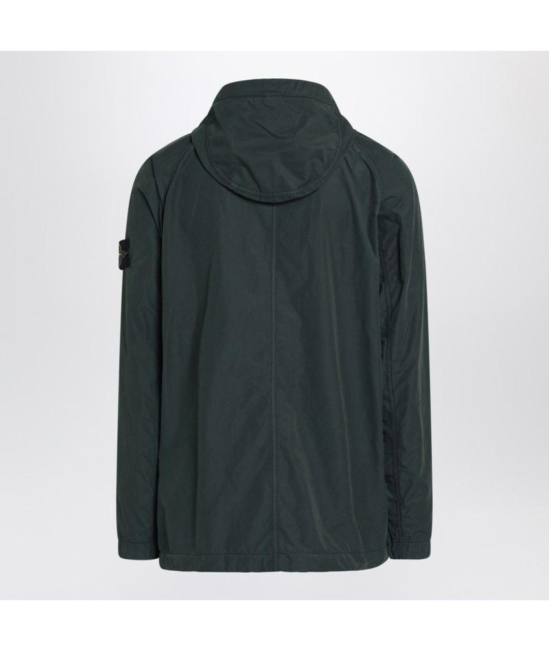 STONE ISLAND Зеленая полиэстеровая куртка, фото 2