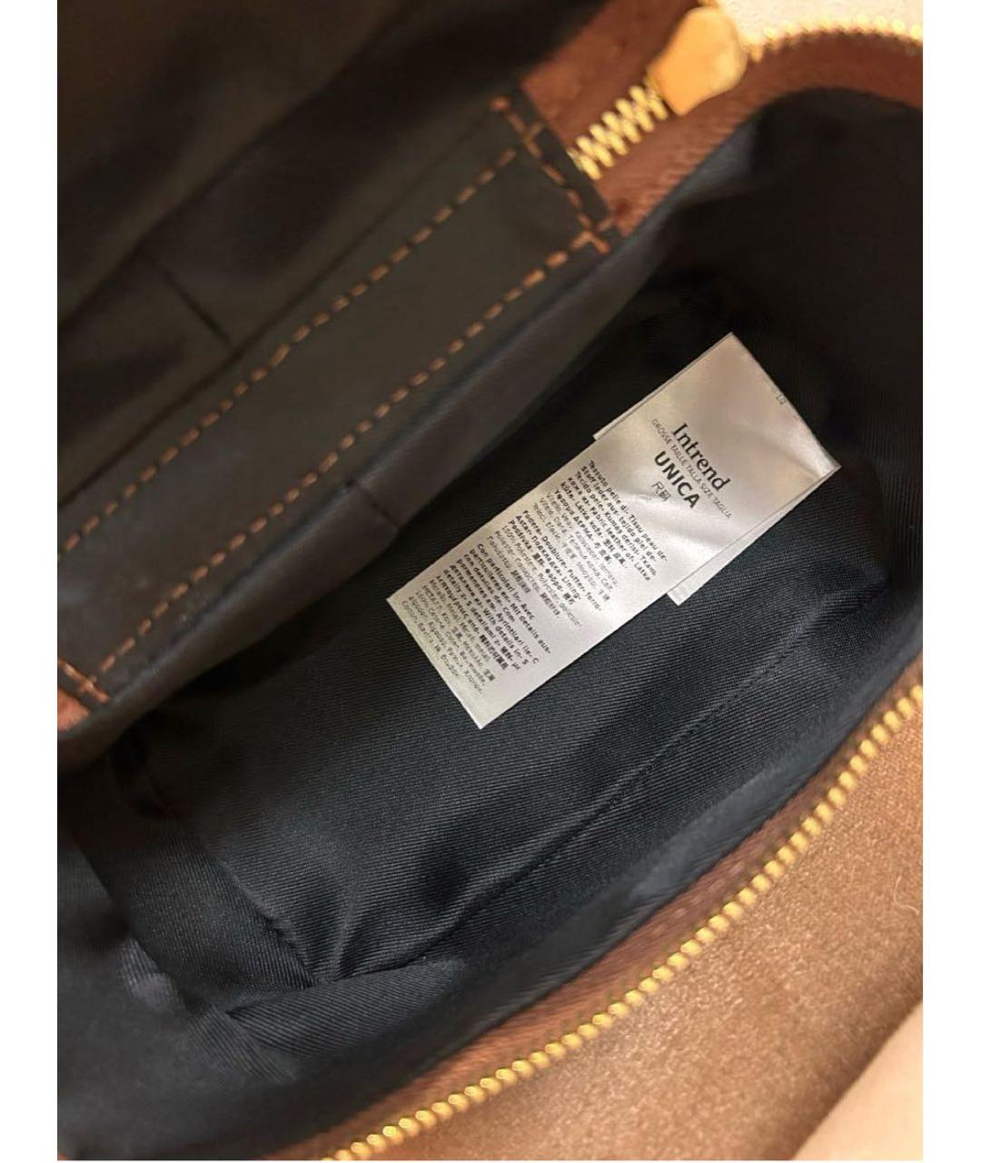 MAX MARA Коричневая кожаная сумка через плечо, фото 4