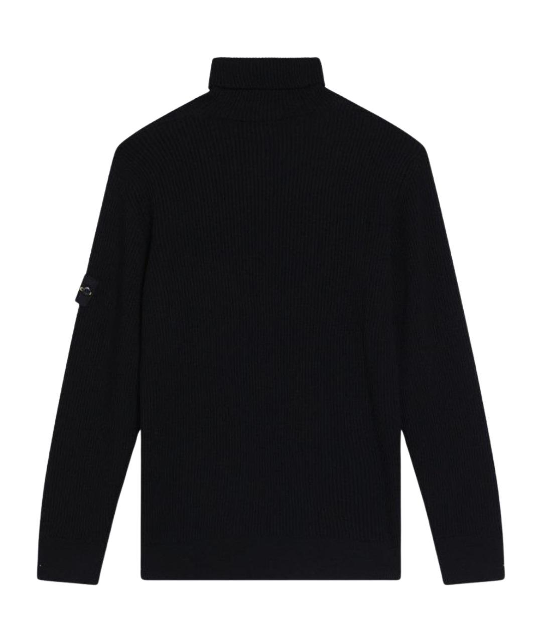 STONE ISLAND Черный шерстяной джемпер / свитер, фото 2