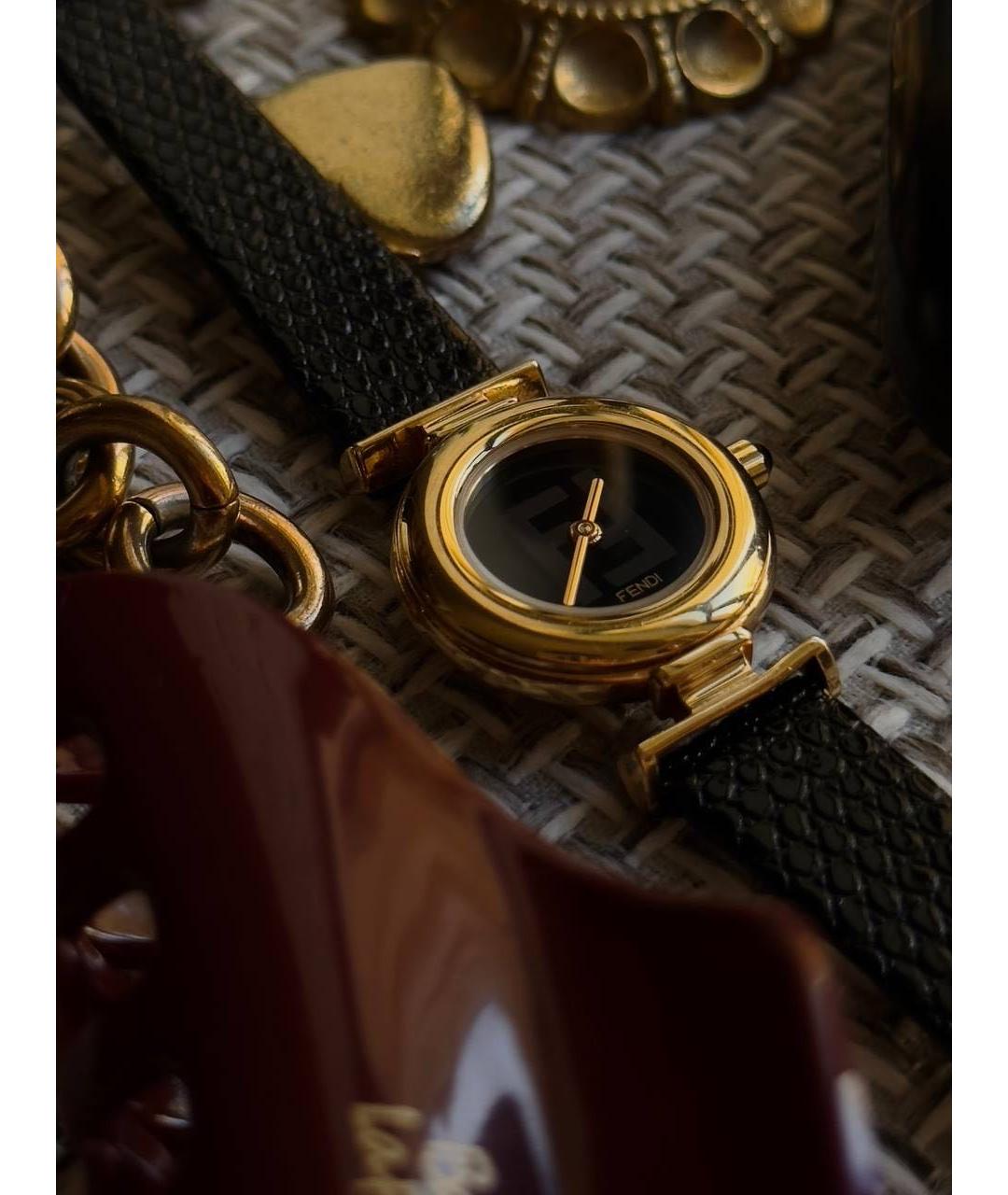 FENDI Золотые позолоченные часы, фото 2