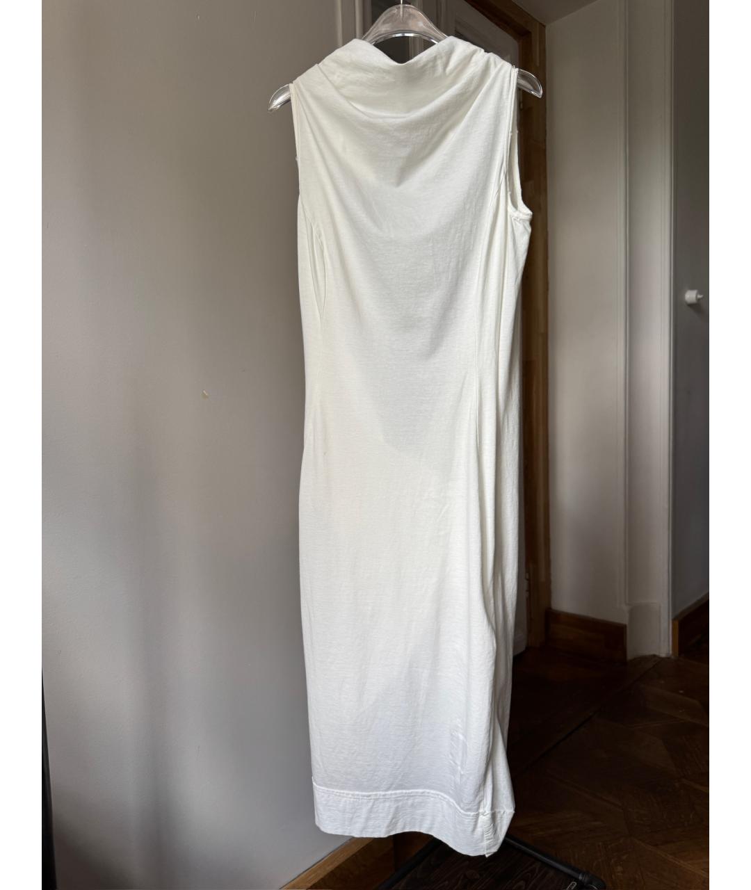 RICK OWENS DRKSHDW Белое хлопковое коктейльное платье, фото 7