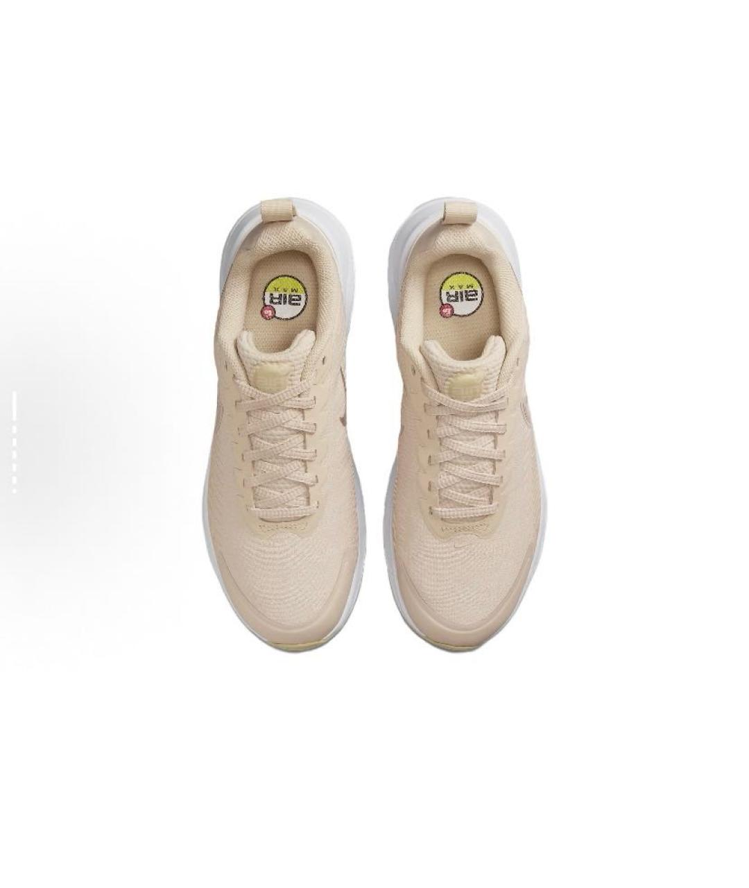 NIKE Бежевые текстильные низкие кроссовки / кеды, фото 4