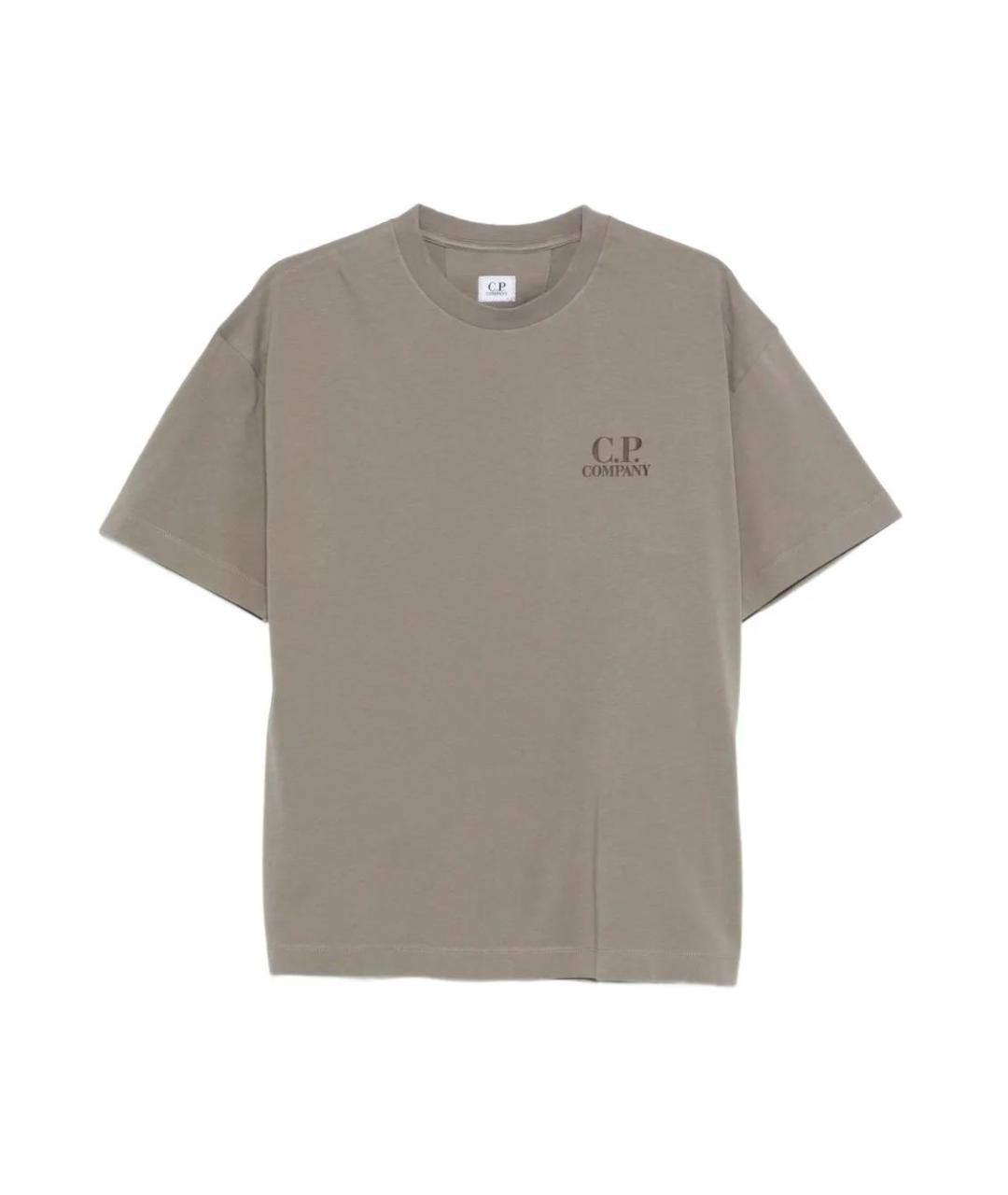 CP COMPANY Серая хлопковая футболка, фото 1