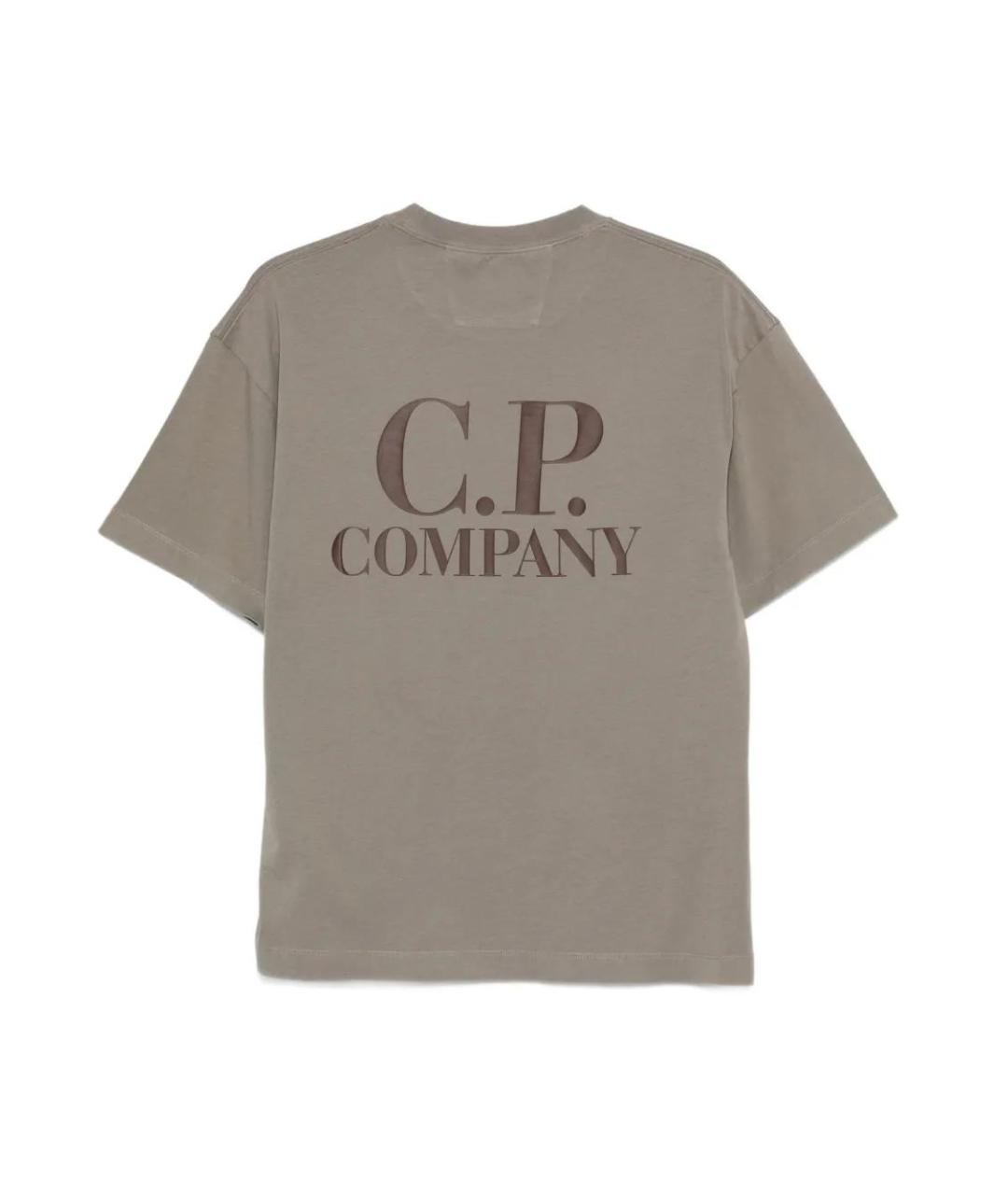 CP COMPANY Серая хлопковая футболка, фото 2