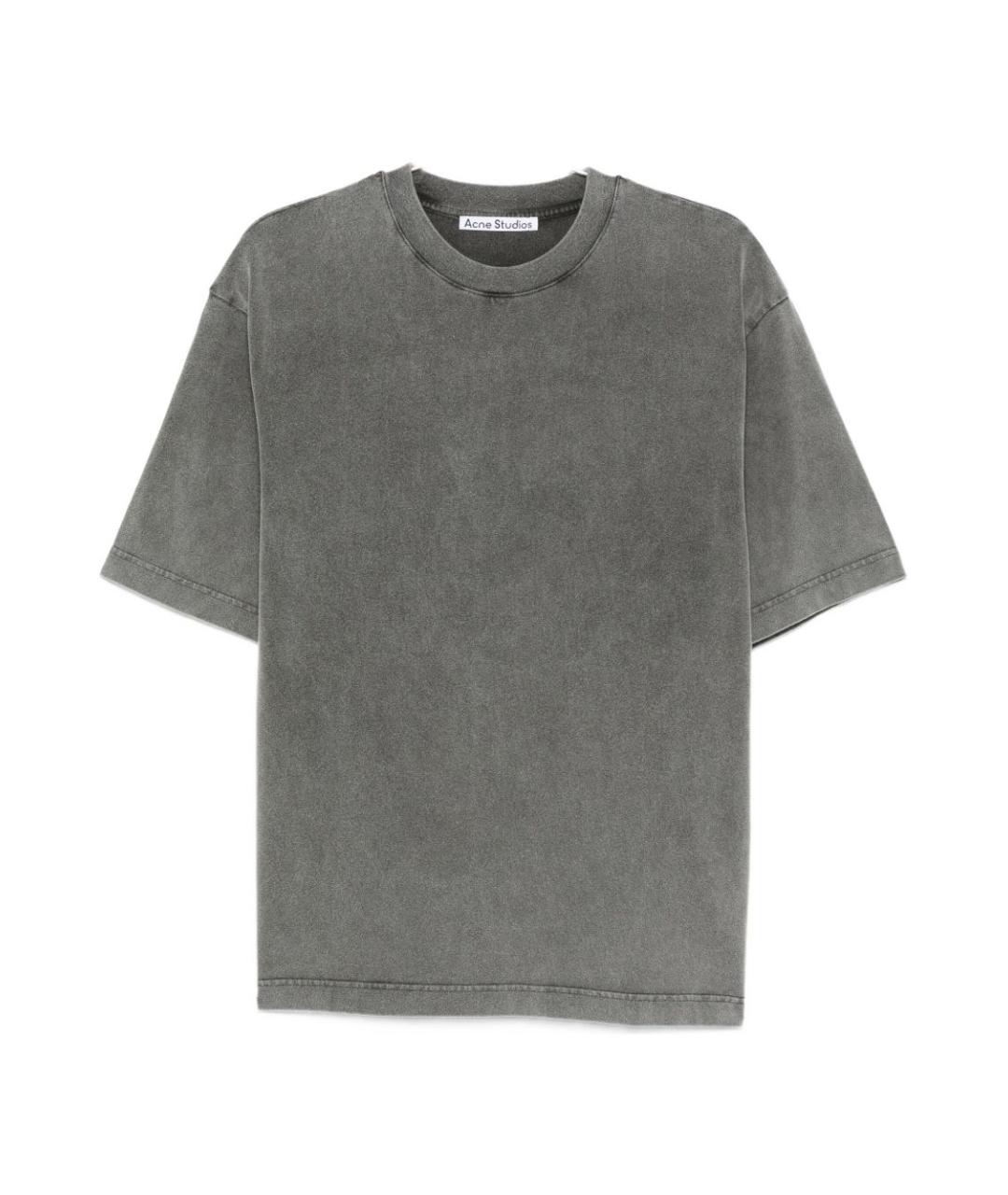 ACNE STUDIOS Серая хлопковая футболка, фото 1