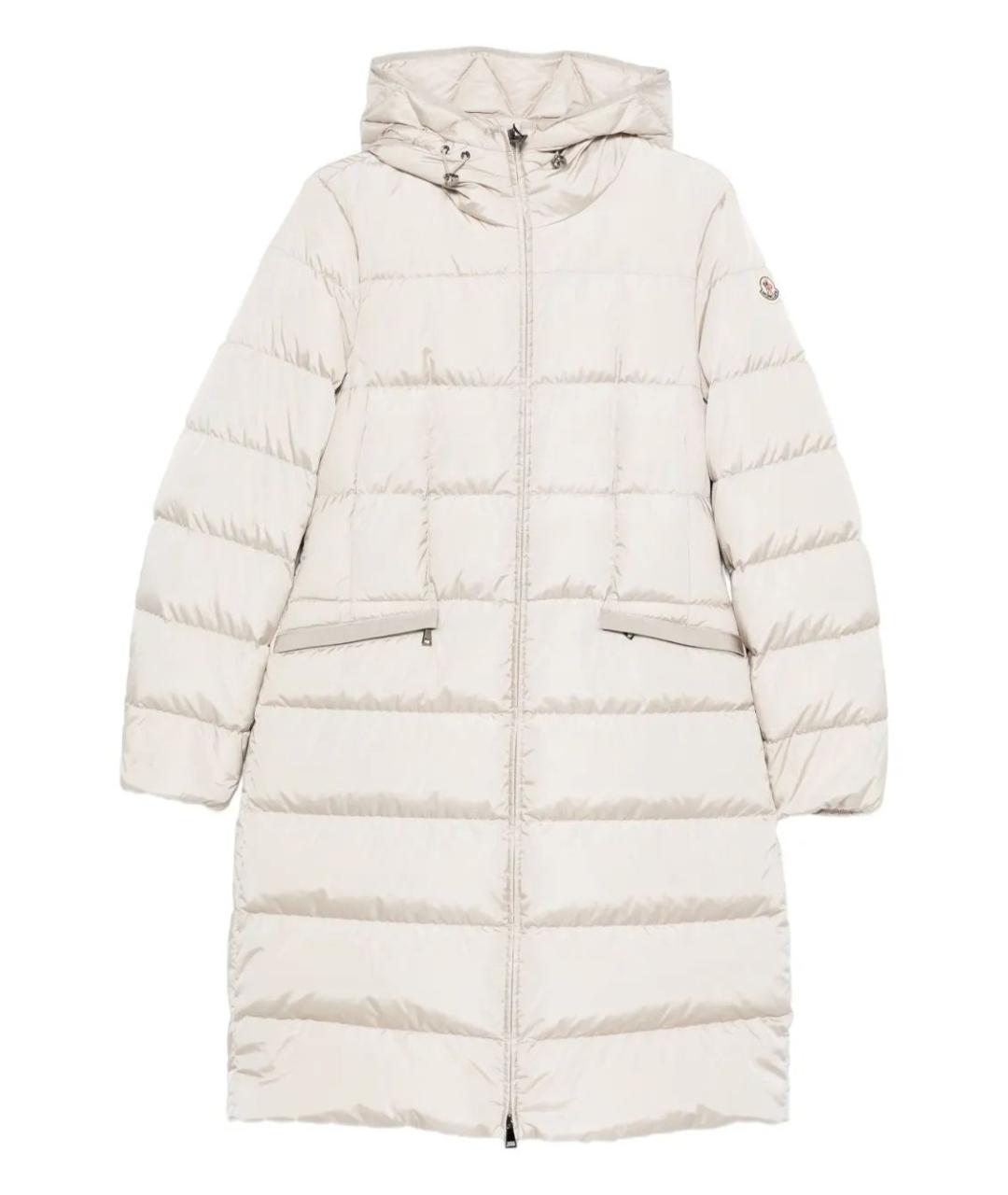 MONCLER Бежевая полиамидовая куртка, фото 1