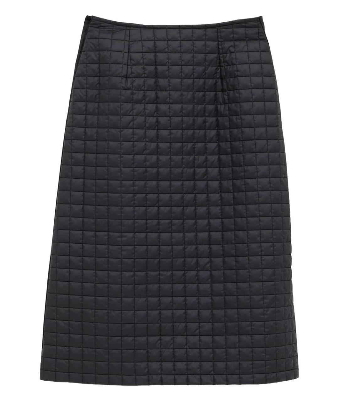 MONCLER Черная полиэстеровая юбка миди, фото 2
