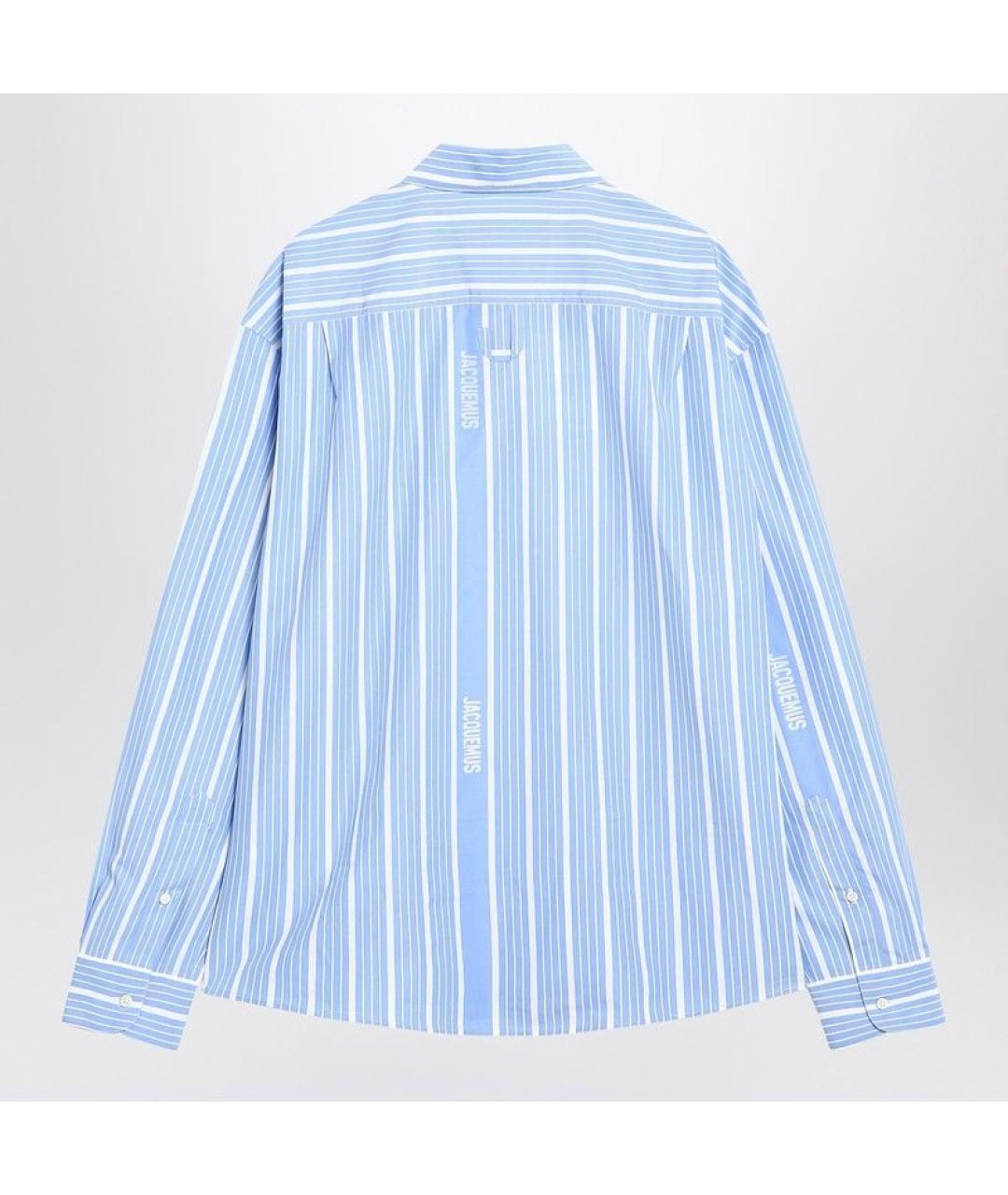 JACQUEMUS Голубая хлопковая кэжуал рубашка, фото 2