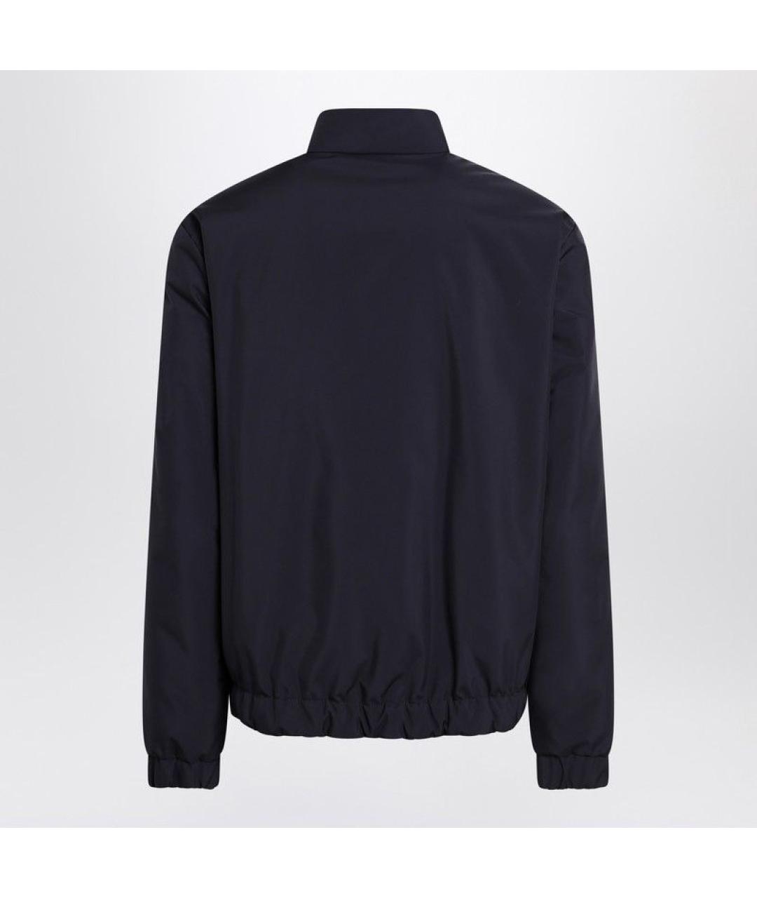 MONCLER Темно-синяя полиэстеровая куртка, фото 2