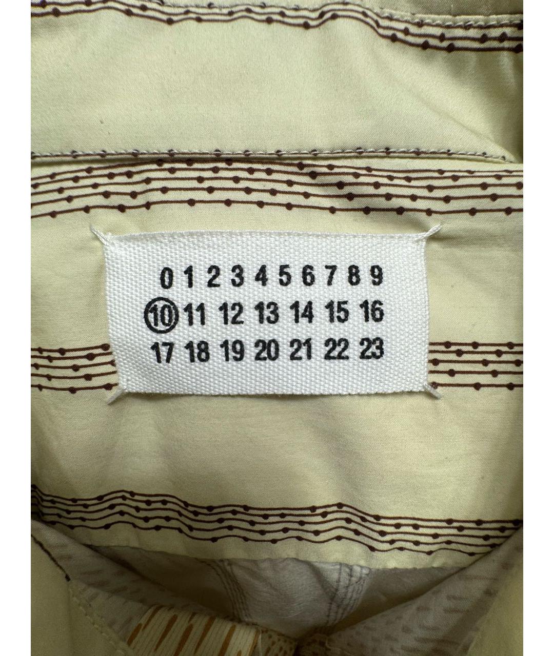 MAISON MARGIELA Бежевая хлопковая кэжуал рубашка, фото 4