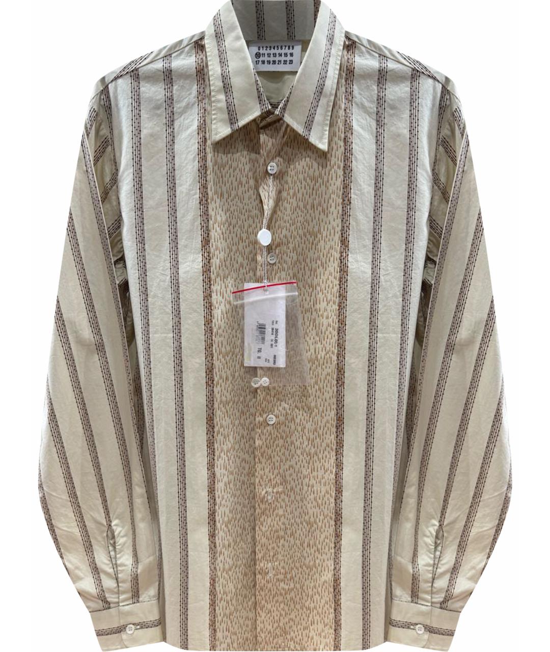 MAISON MARGIELA Бежевая хлопковая кэжуал рубашка, фото 1