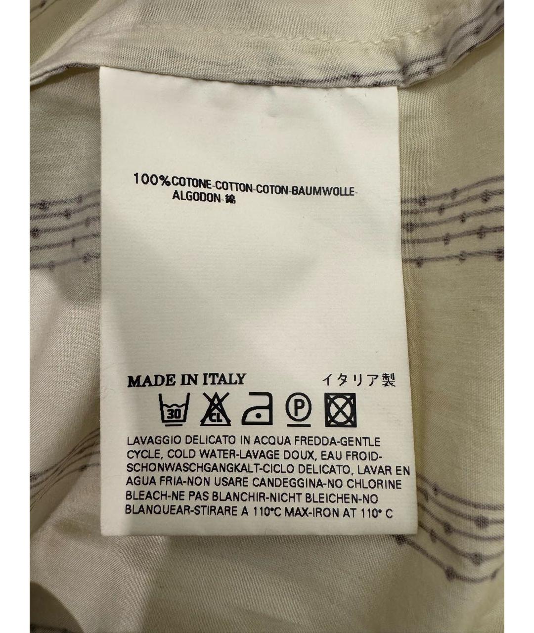MAISON MARGIELA Бежевая хлопковая кэжуал рубашка, фото 7