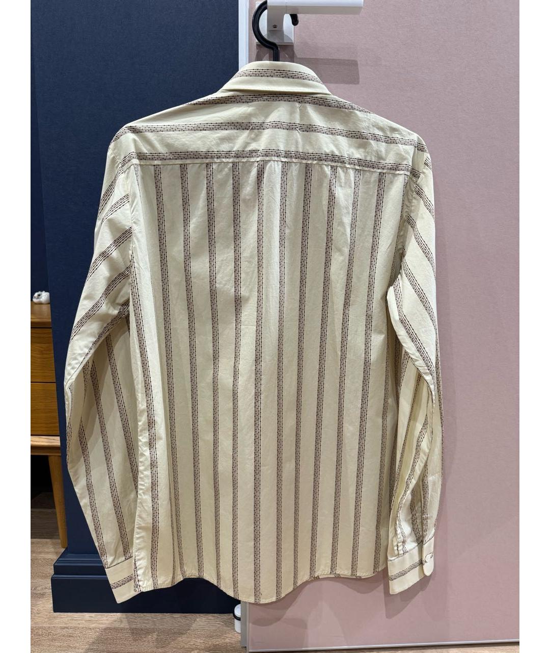 MAISON MARGIELA Бежевая хлопковая кэжуал рубашка, фото 2