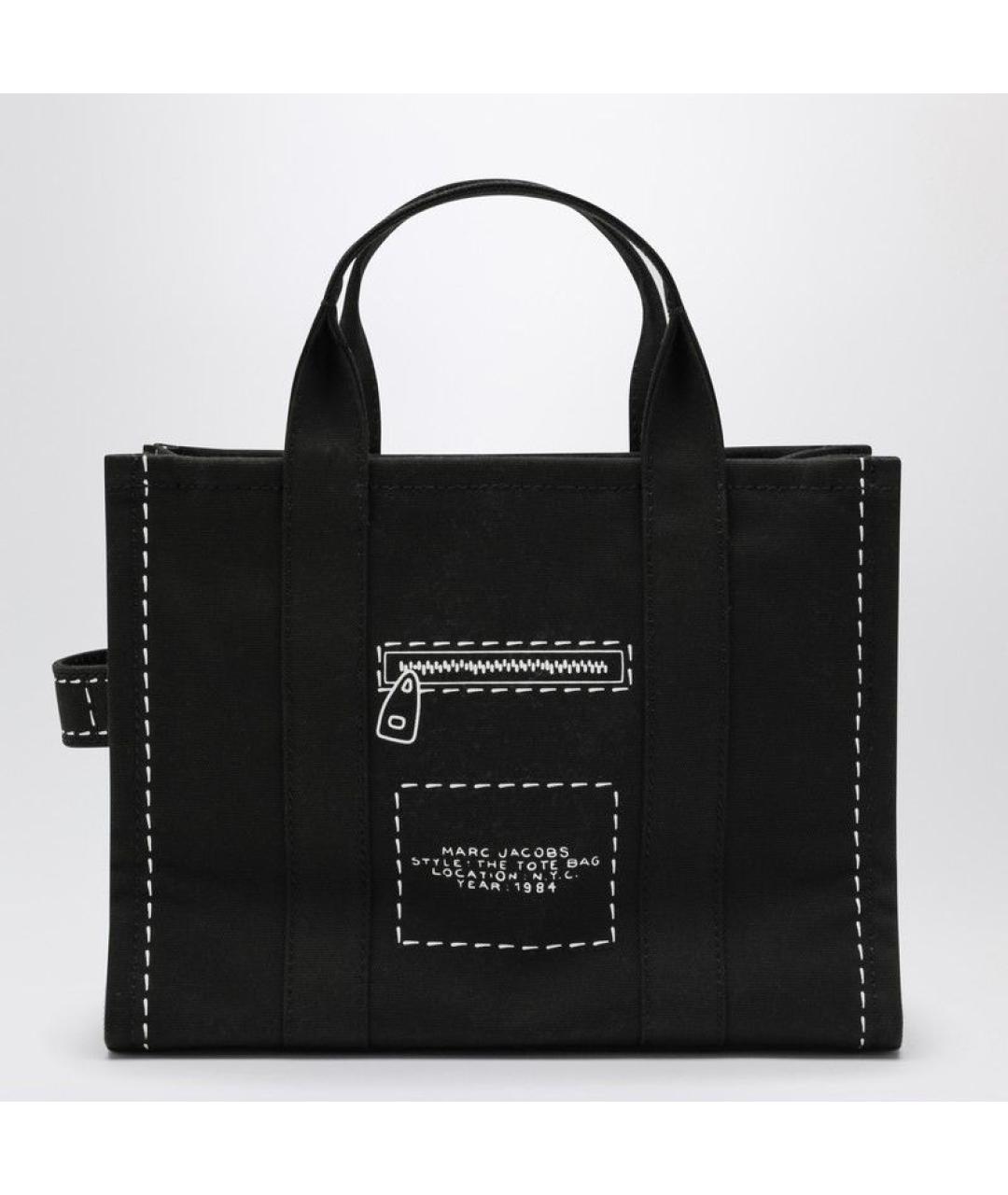 MARC JACOBS Черная хлопковая сумка тоут, фото 2