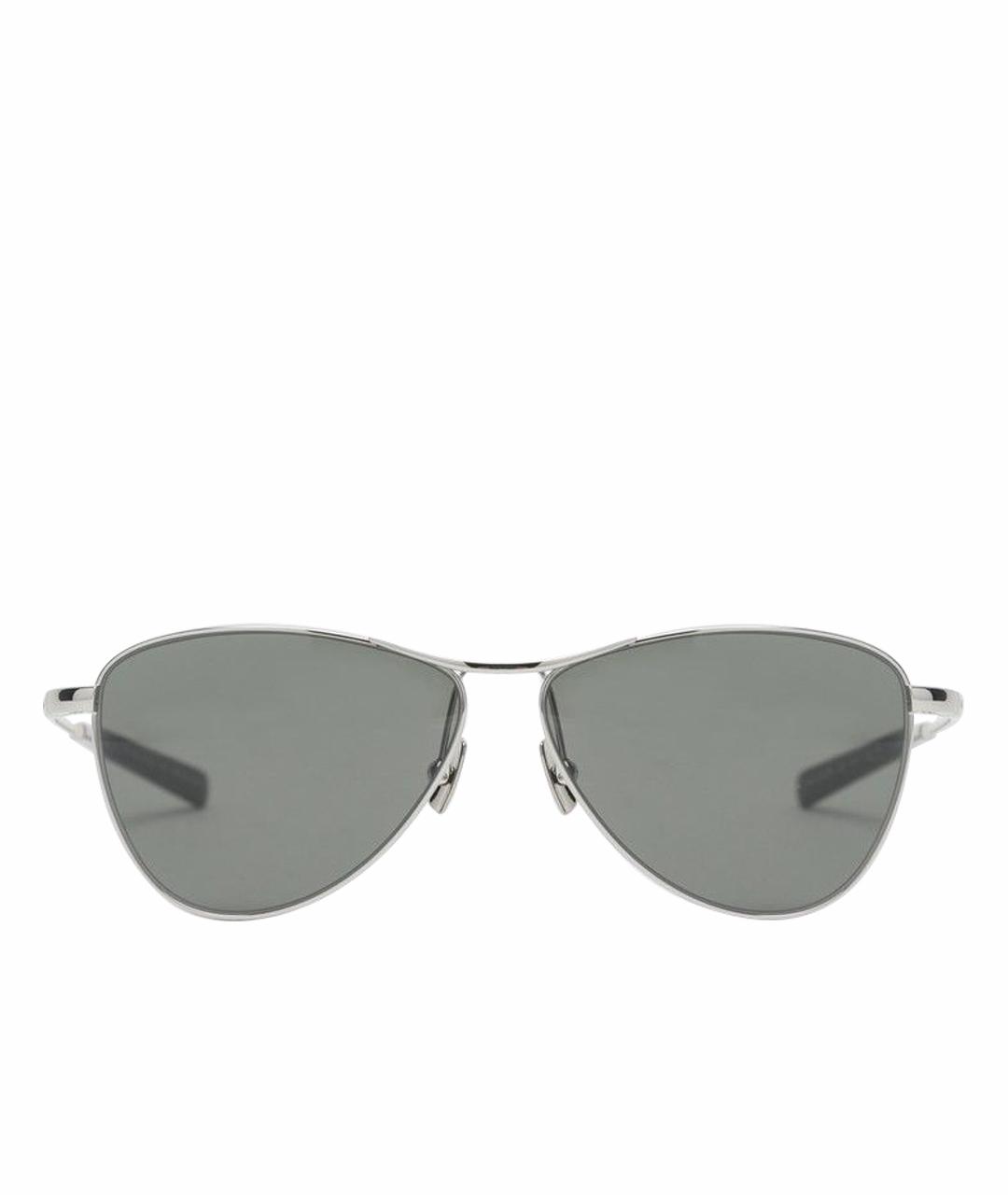 SAINT LAURENT Серебряные металлические солнцезащитные очки, фото 1
