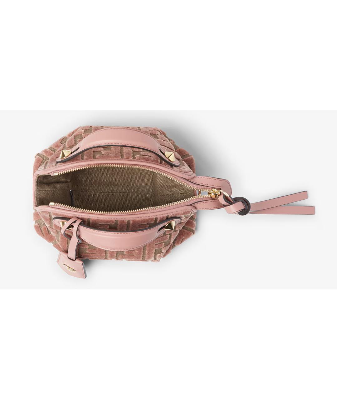 FENDI Розовая жаккардовая сумка тоут, фото 5