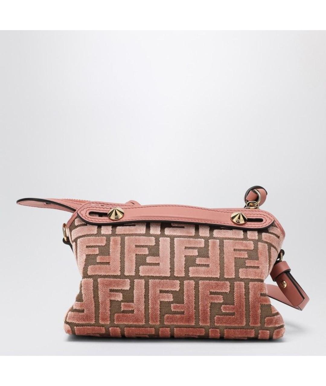 FENDI Розовая жаккардовая сумка тоут, фото 3