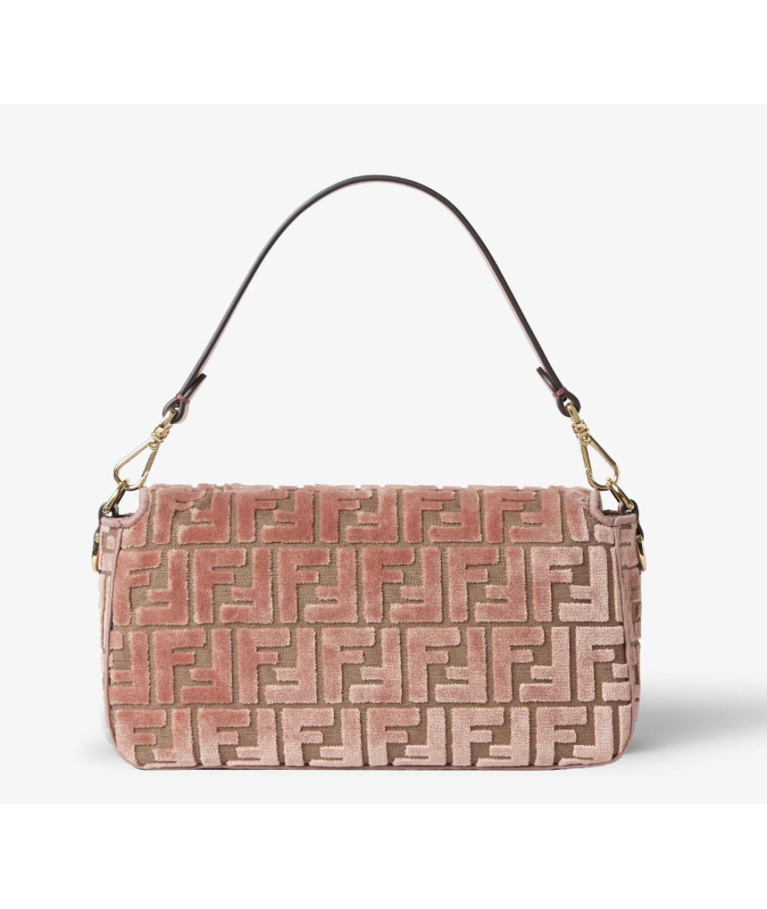 FENDI Розовая жаккардовая сумка через плечо, фото 3