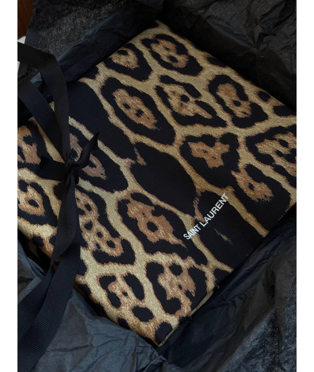 SAINT LAURENT Коричневая сумка тоут, фото 3