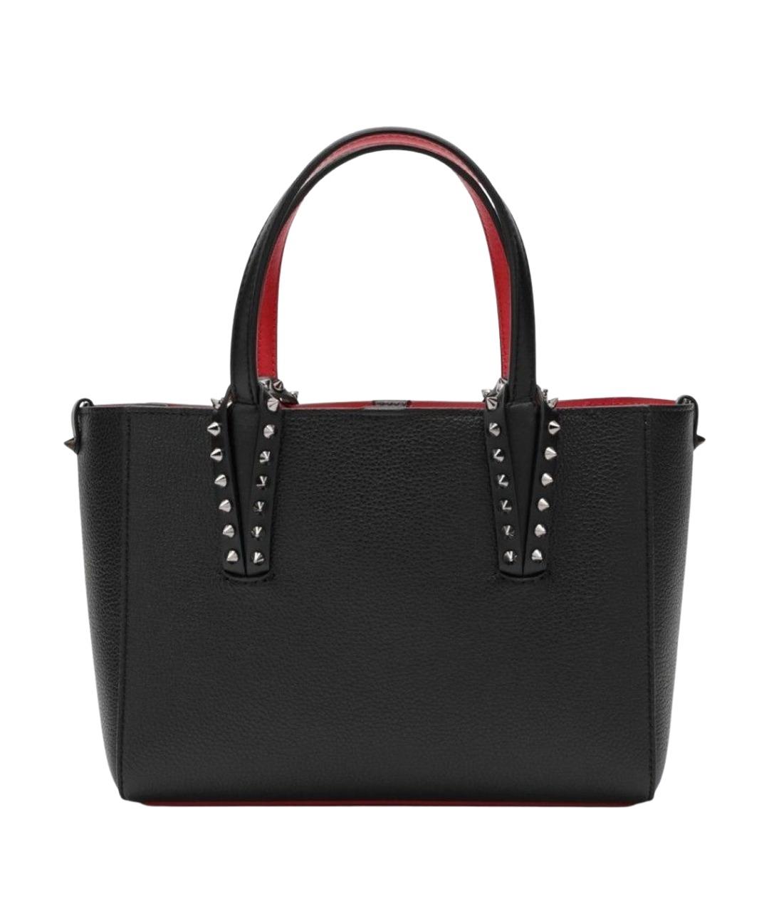CHRISTIAN LOUBOUTIN Черная кожаная сумка тоут, фото 1