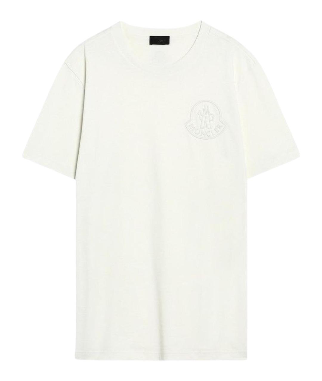 MONCLER Белая хлопковая футболка, фото 1