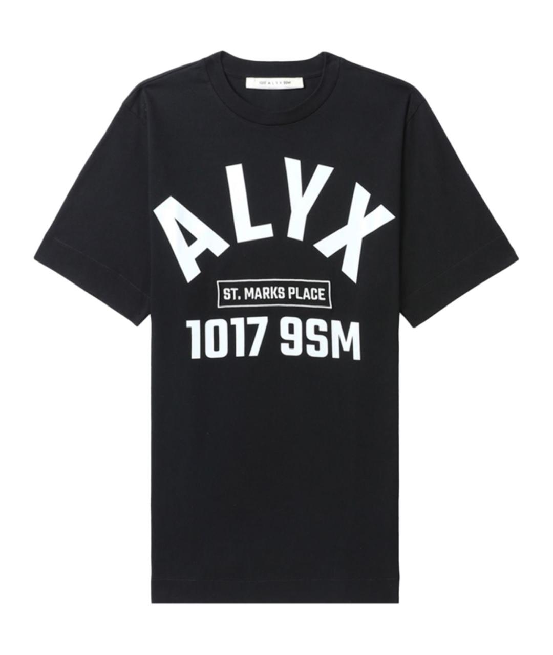 1017 ALYX 9SM Черная хлопковая футболка, фото 1