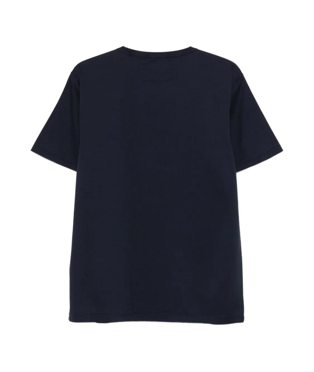 CP COMPANY Темно-синяя хлопковая футболка, фото 2