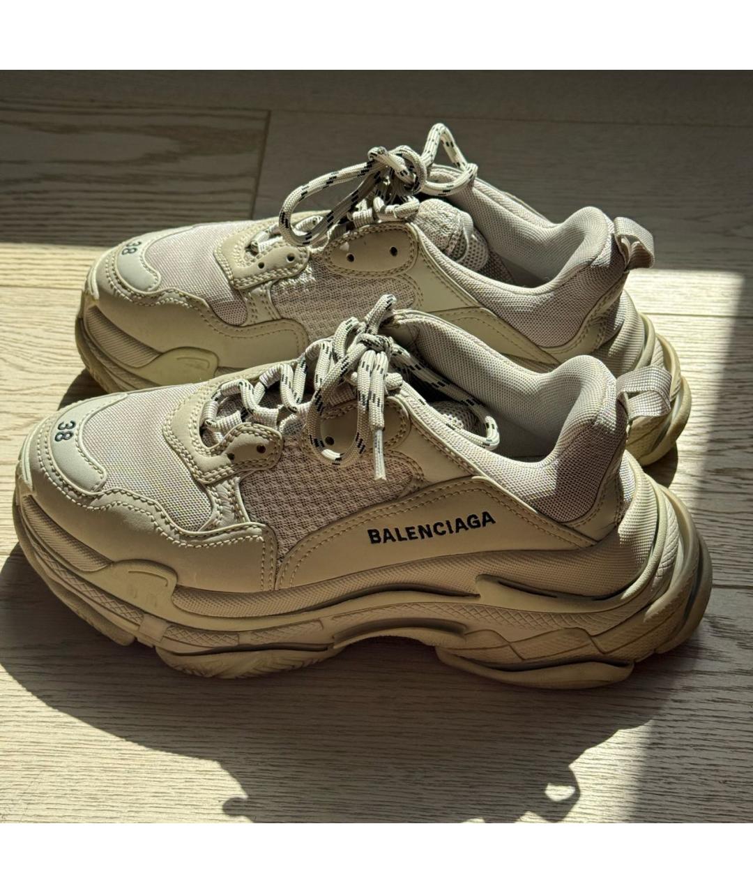 BALENCIAGA Бежевые кроссовки, фото 6