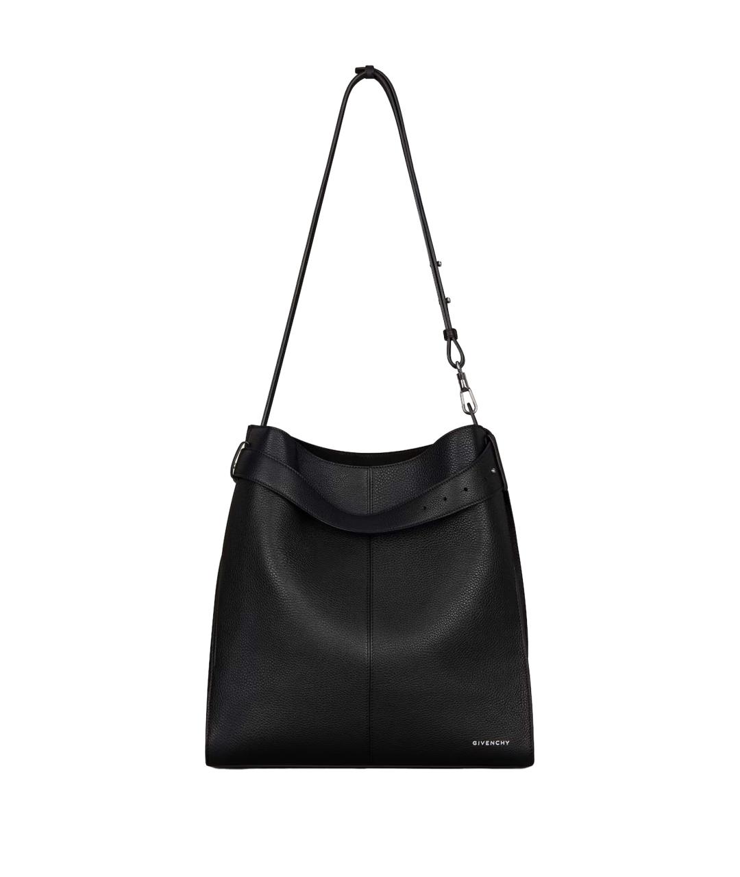 GIVENCHY Черная кожаная сумка на плечо, фото 1