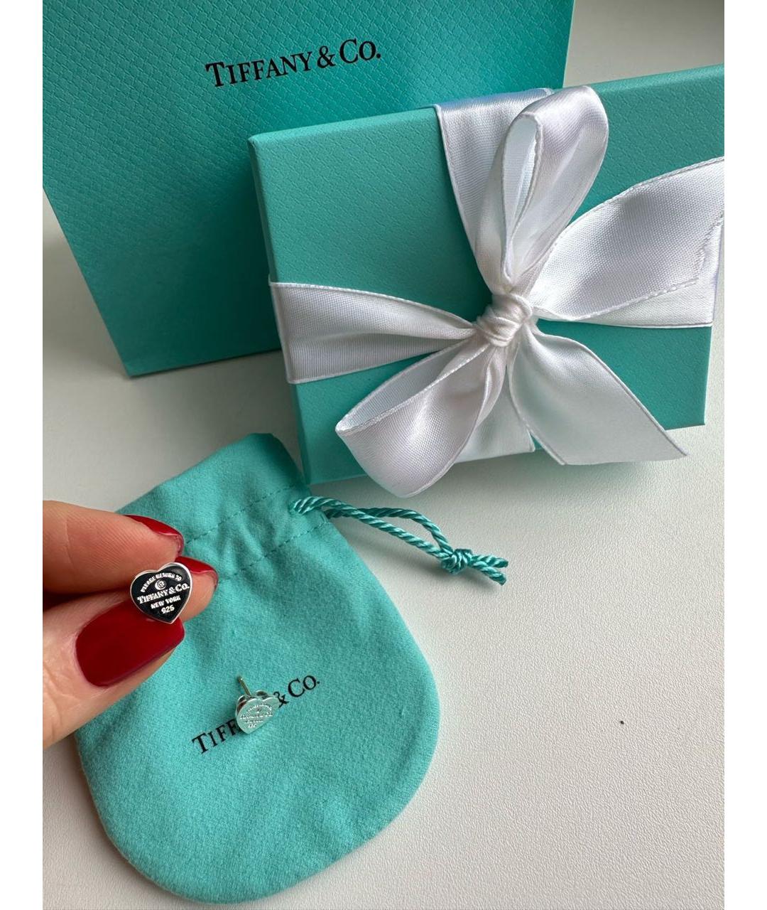 TIFFANY&CO Серебряные серьги, фото 6