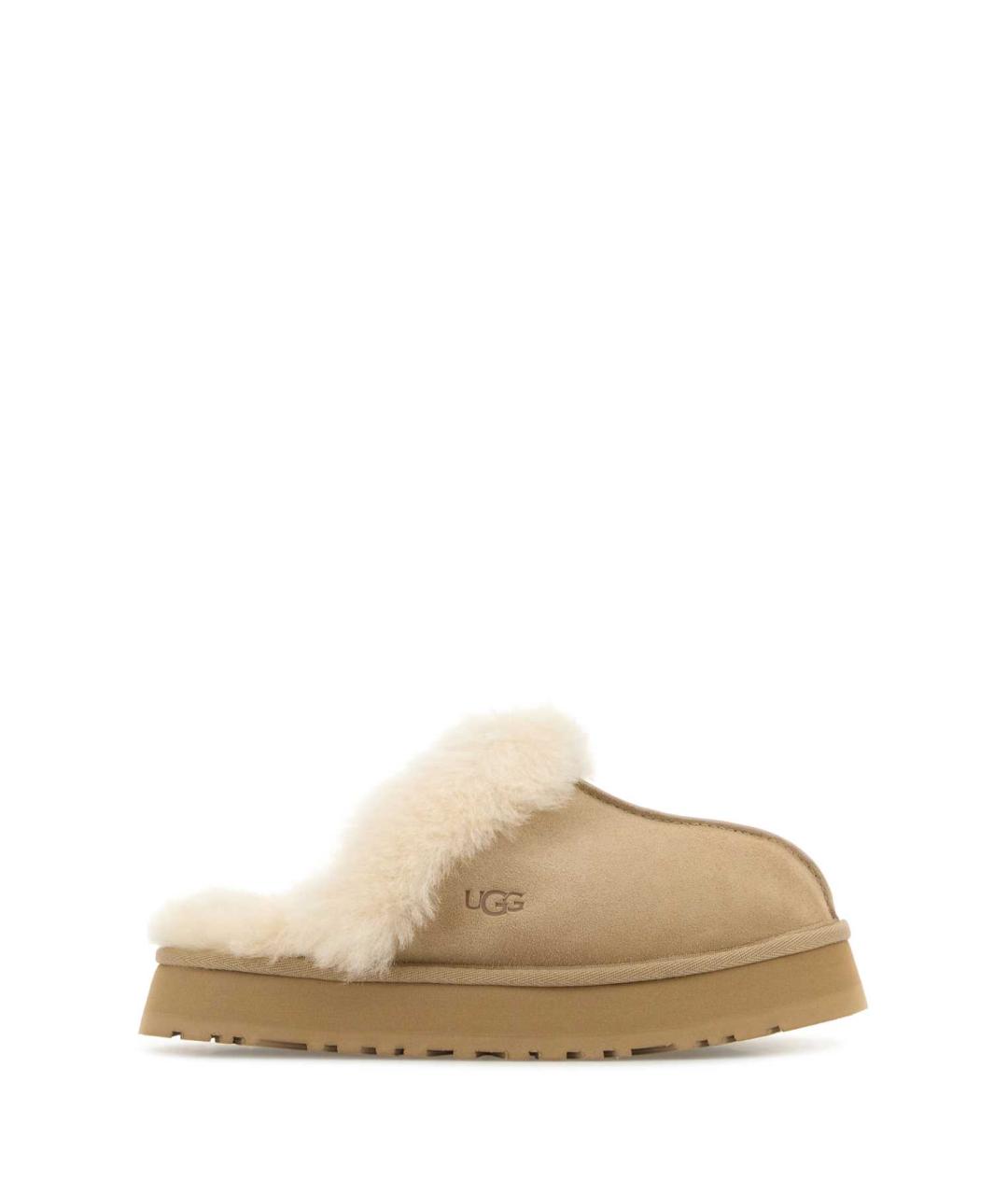 UGG AUSTRALIA Бежевые кожаные сабо, фото 1