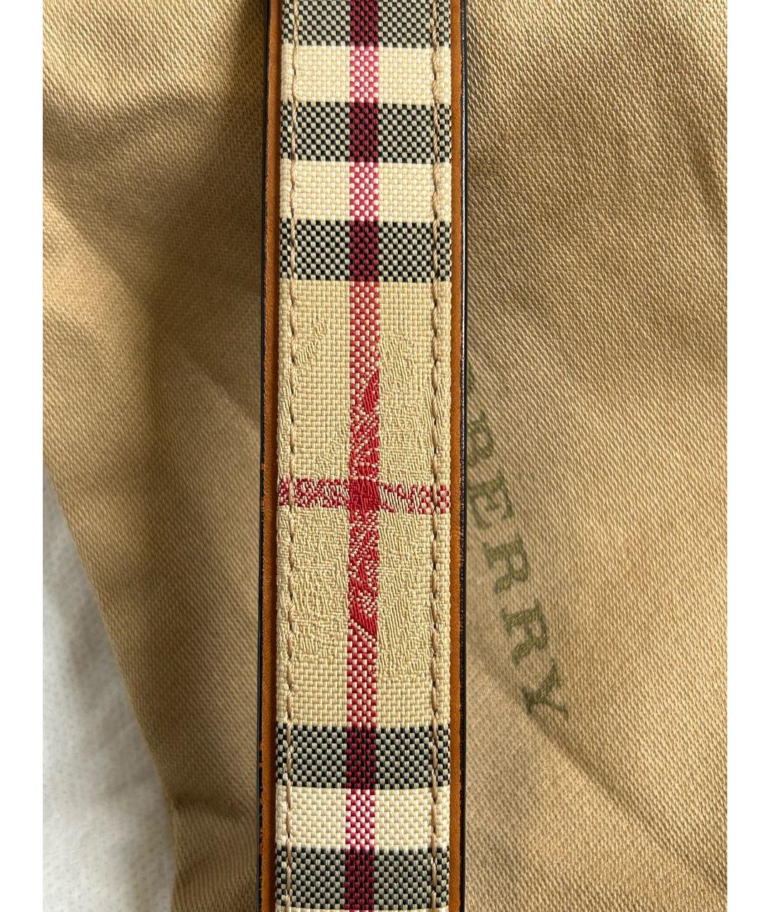 BURBERRY Бежевый кожаный ремень, фото 4