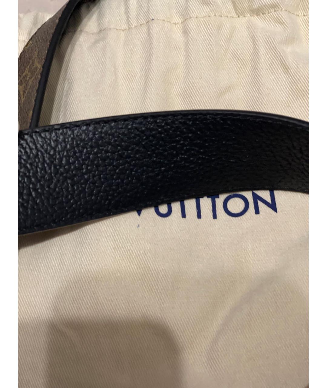 LOUIS VUITTON Коричневый кожаный ремень, фото 4