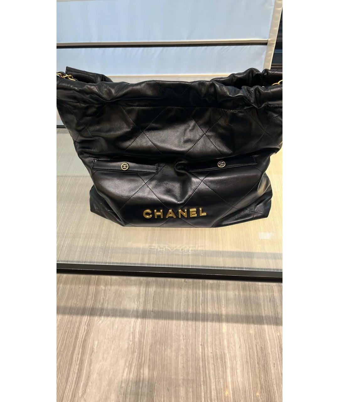 CHANEL Черная кожаная сумка через плечо, фото 2