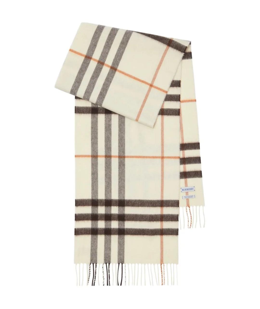 BURBERRY Бежевый кашемировый шарф, фото 1