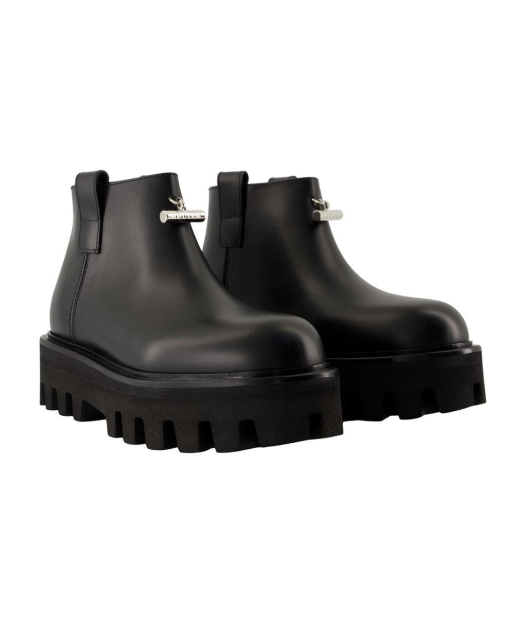 ALEXANDER MCQUEEN Черные кожаные ботинки, фото 2