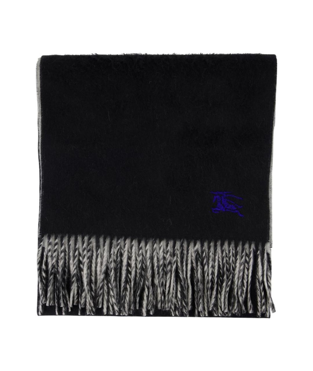 BURBERRY Черный кашемировый шарф, фото 1
