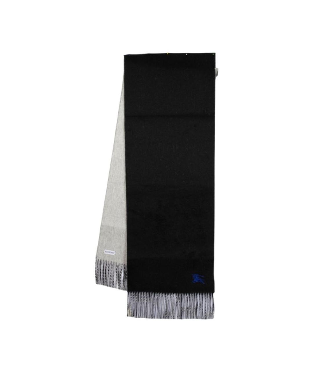 BURBERRY Черный кашемировый шарф, фото 2
