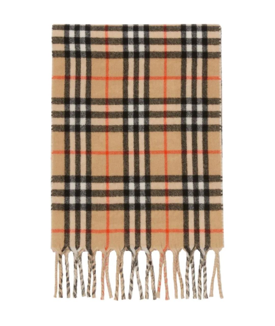 BURBERRY Бежевый кашемировый шарф, фото 2