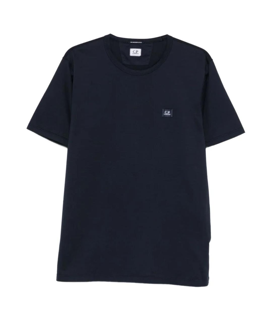 CP COMPANY Темно-синяя хлопковая футболка, фото 1