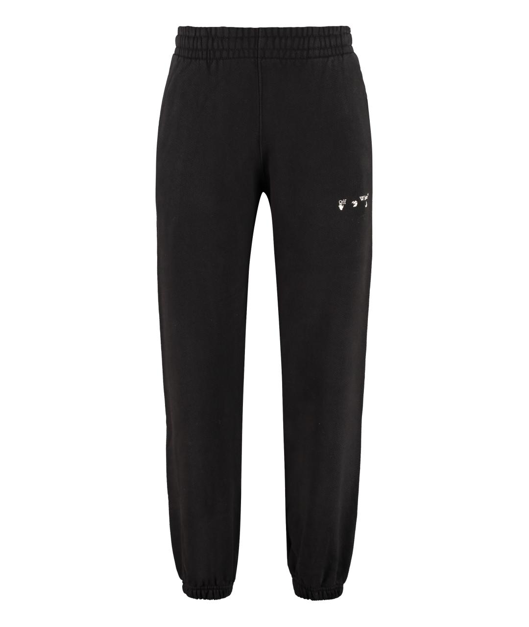 OFF-WHITE Черные хлопковые повседневные брюки, фото 1