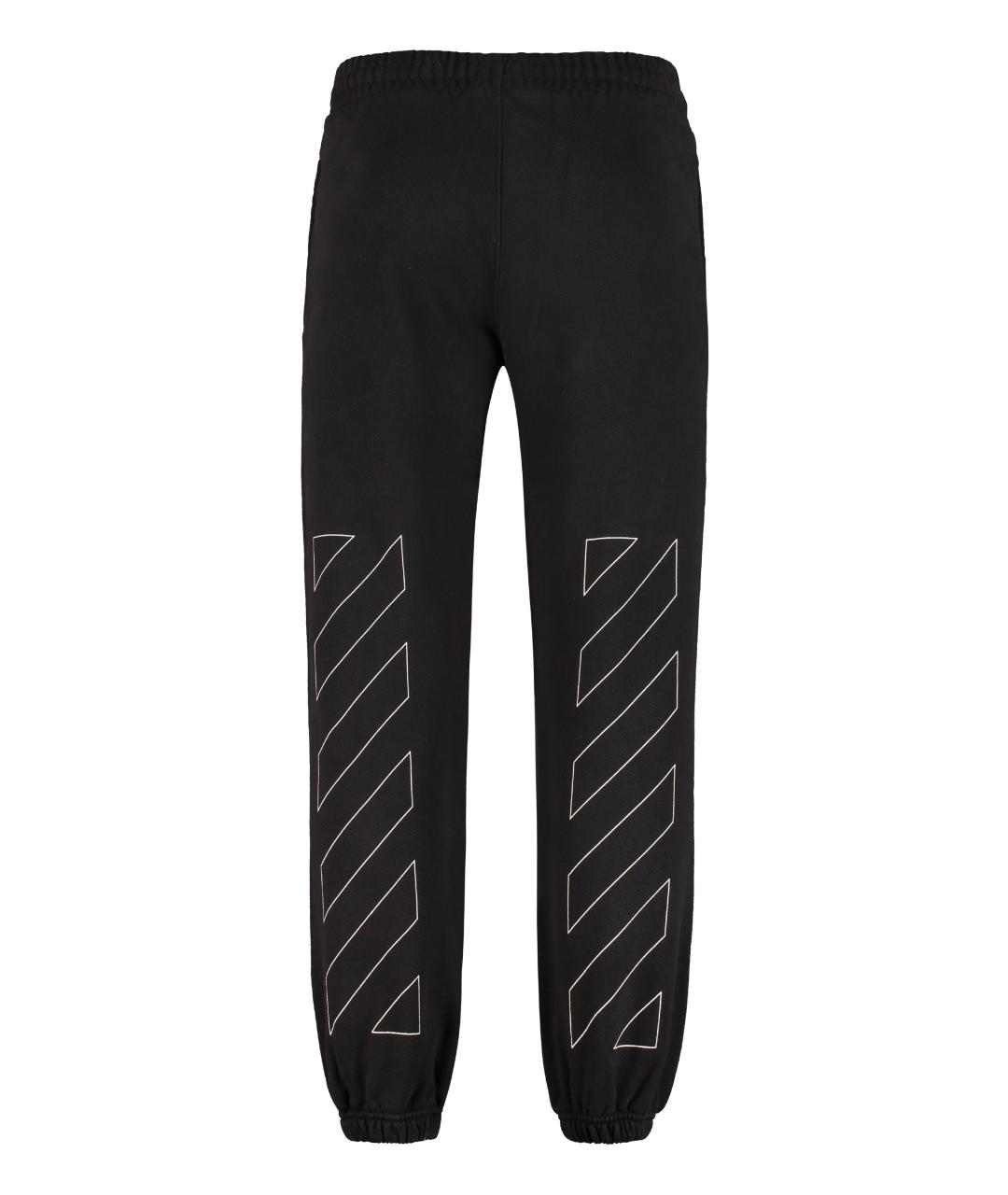 OFF-WHITE Черные хлопковые повседневные брюки, фото 2