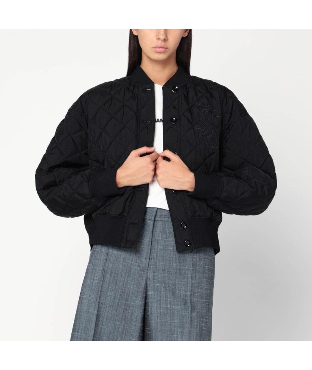 JIL SANDER Черная полиэстеровая куртка, фото 2