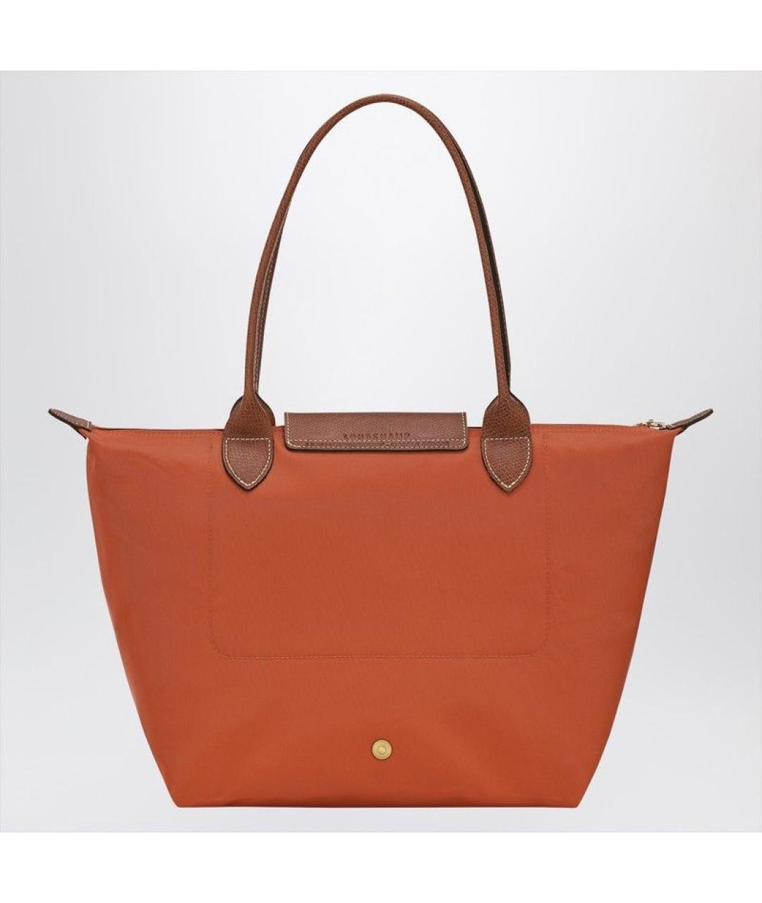 LONGCHAMP Оранжевая синтетическая сумка тоут, фото 2