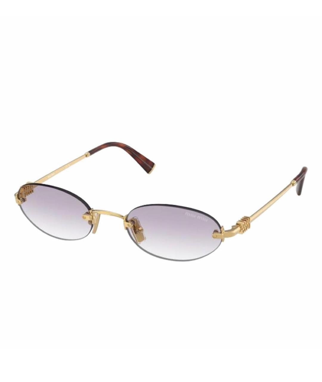MIU MIU Серые металлические солнцезащитные очки, фото 1