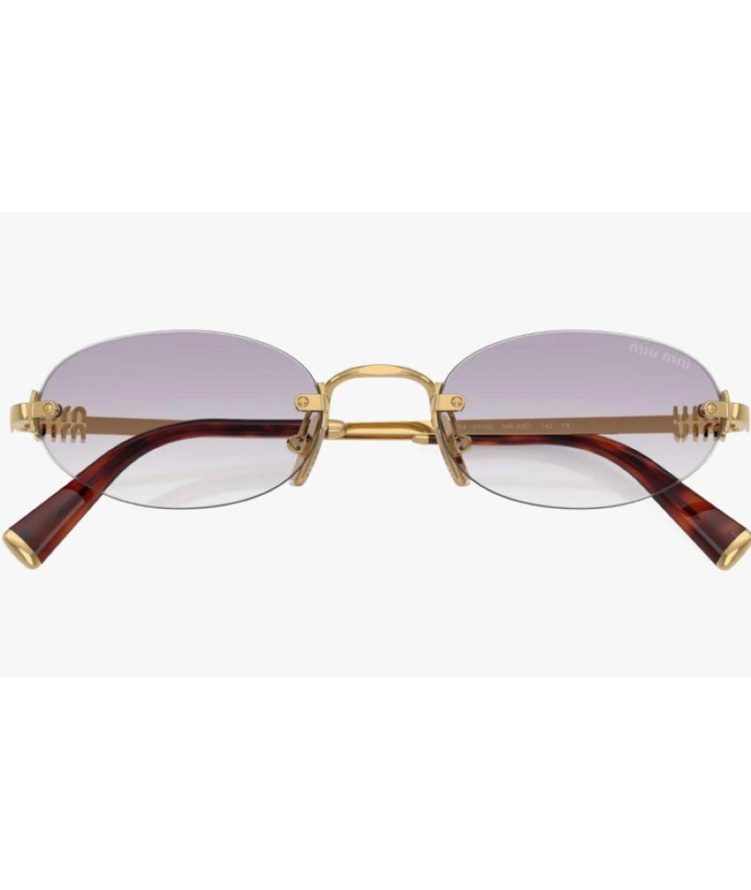 MIU MIU Серые металлические солнцезащитные очки, фото 2